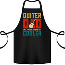 Guitar Dad Like a Normal Dad Fathers Day Cotton Apron 100% Organic Black