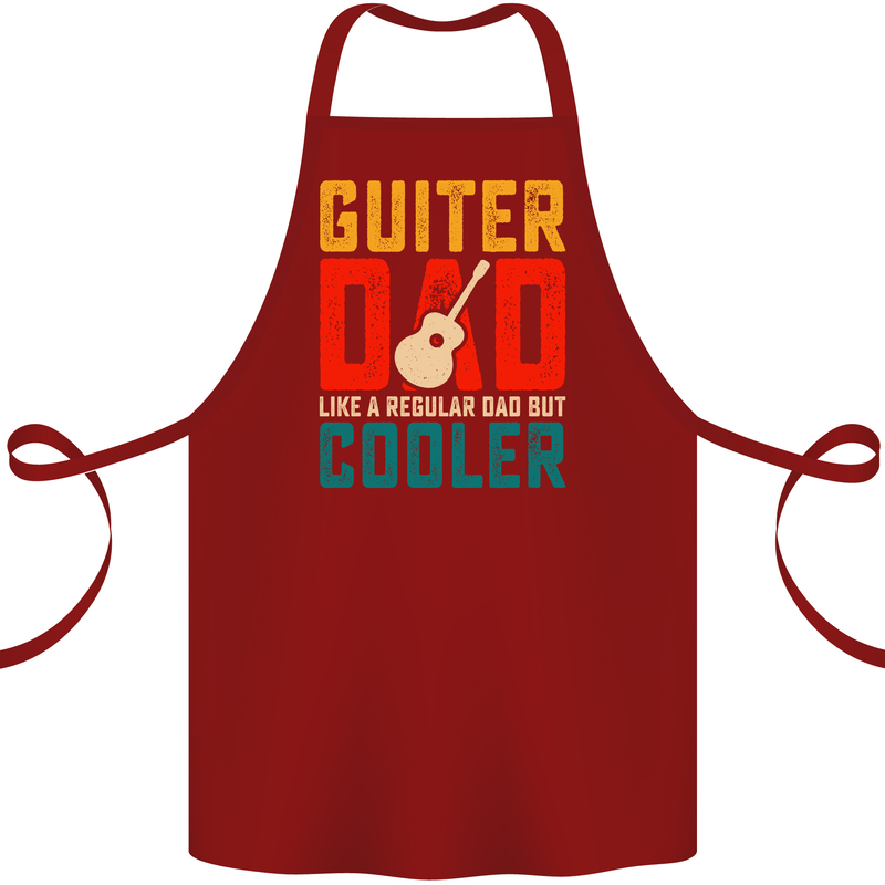 Guitar Dad Like a Normal Dad Fathers Day Cotton Apron 100% Organic Maroon