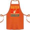 Guitar Dad Like a Normal Dad Fathers Day Cotton Apron 100% Organic Orange