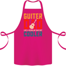 Guitar Dad Like a Normal Dad Fathers Day Cotton Apron 100% Organic Pink