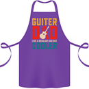 Guitar Dad Like a Normal Dad Fathers Day Cotton Apron 100% Organic Purple