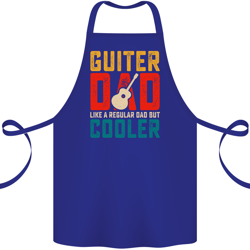 Guitar Dad Like a Normal Dad Fathers Day Cotton Apron 100% Organic Royal Blue