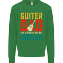 Guitar Dad Like a Normal Dad Fathers Day Kids Sweatshirt Jumper Irish Green