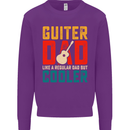 Guitar Dad Like a Normal Dad Fathers Day Kids Sweatshirt Jumper Purple