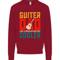 Guitar Dad Like a Normal Dad Fathers Day Kids Sweatshirt Jumper Red