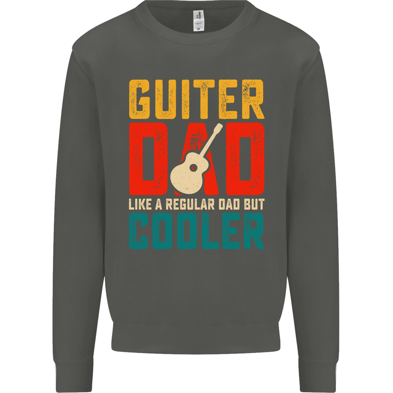 Guitar Dad Like a Normal Dad Fathers Day Kids Sweatshirt Jumper Storm Grey