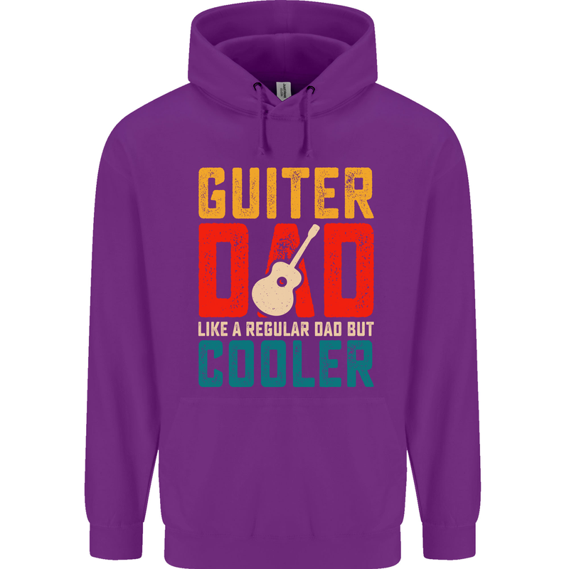 Guitar Dad Like a Normal Dad Fathers Day Mens 80% Cotton Hoodie Purple