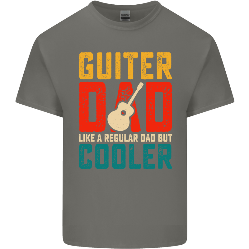 Guitar Dad Like a Normal Dad Fathers Day Mens Cotton T-Shirt Tee Top Charcoal