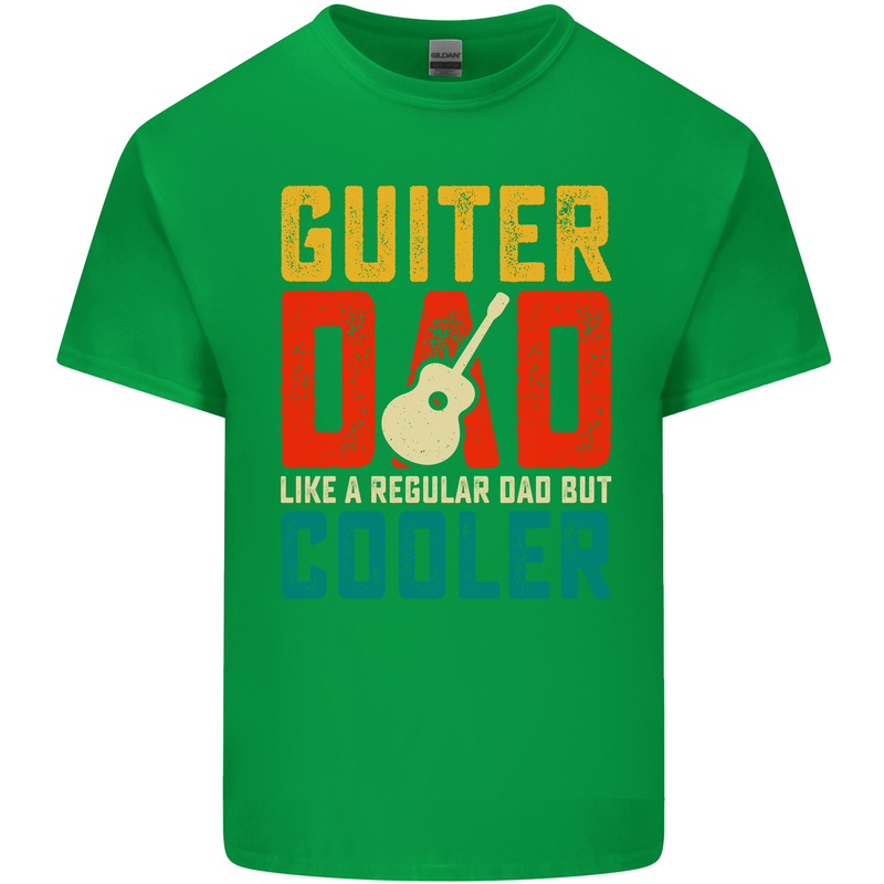 Guitar Dad Like a Normal Dad Fathers Day Mens Cotton T-Shirt Tee Top Irish Green