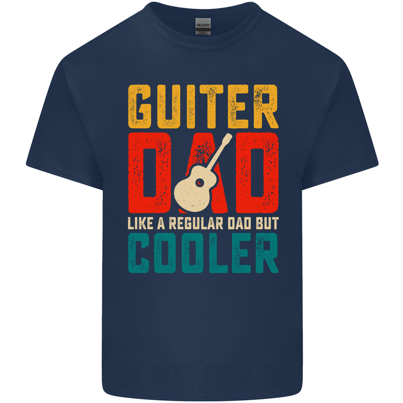 Guitar Dad Like a Normal Dad Fathers Day Mens Cotton T-Shirt Tee Top Navy Blue