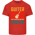 Guitar Dad Like a Normal Dad Fathers Day Mens Cotton T-Shirt Tee Top Red