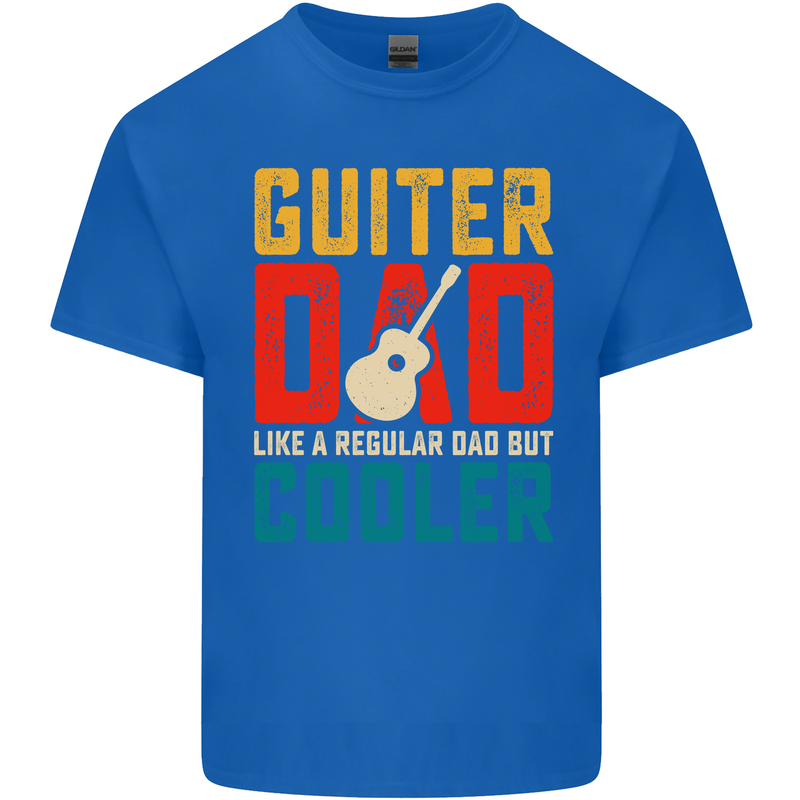 Guitar Dad Like a Normal Dad Fathers Day Mens Cotton T-Shirt Tee Top Royal Blue