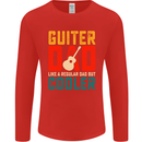 Guitar Dad Like a Normal Dad Fathers Day Mens Long Sleeve T-Shirt Red