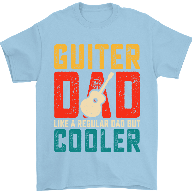 Guitar Dad Like a Normal Dad Fathers Day Mens T-Shirt 100% Cotton Light Blue