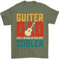 Guitar Dad Like a Normal Dad Fathers Day Mens T-Shirt 100% Cotton Military Green