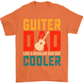 Guitar Dad Like a Normal Dad Fathers Day Mens T-Shirt 100% Cotton Orange