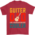 Guitar Dad Like a Normal Dad Fathers Day Mens T-Shirt 100% Cotton Red