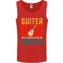 Guitar Dad Like a Normal Dad Fathers Day Mens Vest Tank Top Red