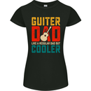 Guitar Dad Like a Normal Dad Fathers Day Womens Petite Cut T-Shirt Black