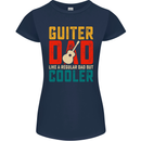 Guitar Dad Like a Normal Dad Fathers Day Womens Petite Cut T-Shirt Navy Blue