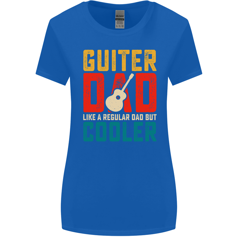 Guitar Dad Like a Normal Dad Fathers Day Womens Wider Cut T-Shirt Royal Blue