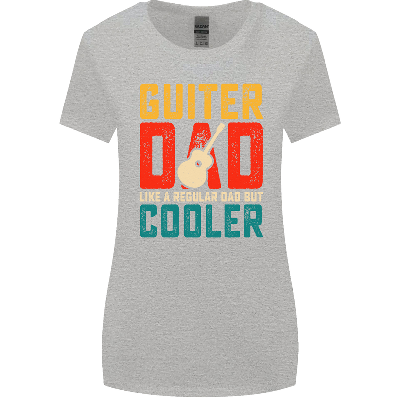 Guitar Dad Like a Normal Dad Fathers Day Womens Wider Cut T-Shirt Sports Grey