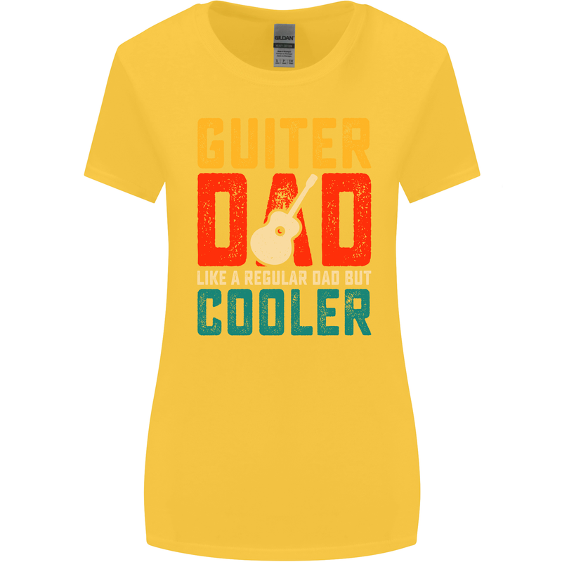 Guitar Dad Like a Normal Dad Fathers Day Womens Wider Cut T-Shirt Yellow