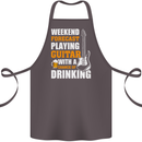 Guitar Forecast Funny Beer Alcohol Cotton Apron 100% Organic Dark Grey