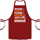 Guitar Forecast Funny Beer Alcohol Cotton Apron 100% Organic Maroon