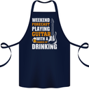 Guitar Forecast Funny Beer Alcohol Cotton Apron 100% Organic Navy Blue