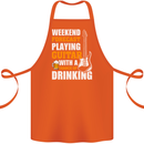 Guitar Forecast Funny Beer Alcohol Cotton Apron 100% Organic Orange