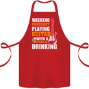 Guitar Forecast Funny Beer Alcohol Cotton Apron 100% Organic Red