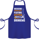 Guitar Forecast Funny Beer Alcohol Cotton Apron 100% Organic Royal Blue