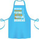 Guitar Forecast Funny Beer Alcohol Cotton Apron 100% Organic Turquoise