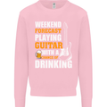 Guitar Forecast Funny Beer Alcohol Kids Sweatshirt Jumper Light Pink