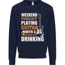 Guitar Forecast Funny Beer Alcohol Kids Sweatshirt Jumper Navy Blue