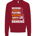 Guitar Forecast Funny Beer Alcohol Kids Sweatshirt Jumper Red