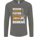 Guitar Forecast Funny Beer Alcohol Mens Long Sleeve T-Shirt Charcoal