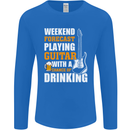 Guitar Forecast Funny Beer Alcohol Mens Long Sleeve T-Shirt Royal Blue