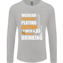 Guitar Forecast Funny Beer Alcohol Mens Long Sleeve T-Shirt Sports Grey