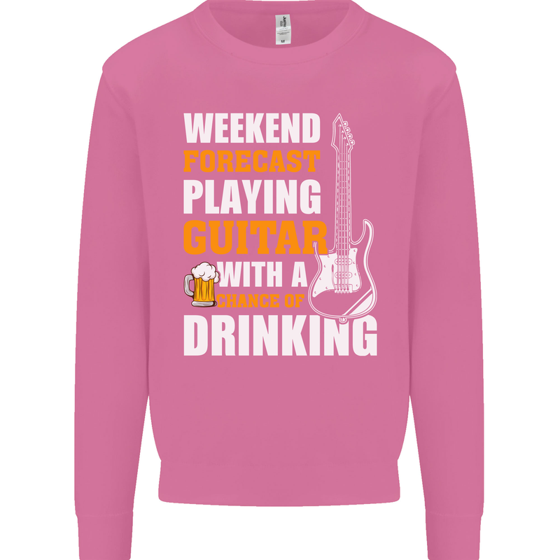 Guitar Forecast Funny Beer Alcohol Mens Sweatshirt Jumper Azalea