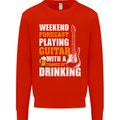 Guitar Forecast Funny Beer Alcohol Mens Sweatshirt Jumper Bright Red