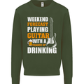 Guitar Forecast Funny Beer Alcohol Mens Sweatshirt Jumper Forest Green