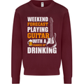 Guitar Forecast Funny Beer Alcohol Mens Sweatshirt Jumper Maroon