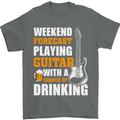 Guitar Forecast Funny Beer Alcohol Mens T-Shirt 100% Cotton Charcoal