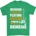 Guitar Forecast Funny Beer Alcohol Mens T-Shirt 100% Cotton Irish Green