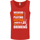 Guitar Forecast Funny Beer Alcohol Mens Vest Tank Top Red