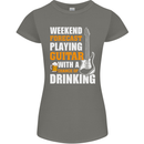 Guitar Forecast Funny Beer Alcohol Womens Petite Cut T-Shirt Charcoal