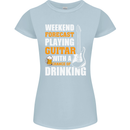 Guitar Forecast Funny Beer Alcohol Womens Petite Cut T-Shirt Light Blue