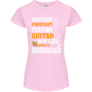 Guitar Forecast Funny Beer Alcohol Womens Petite Cut T-Shirt Light Pink